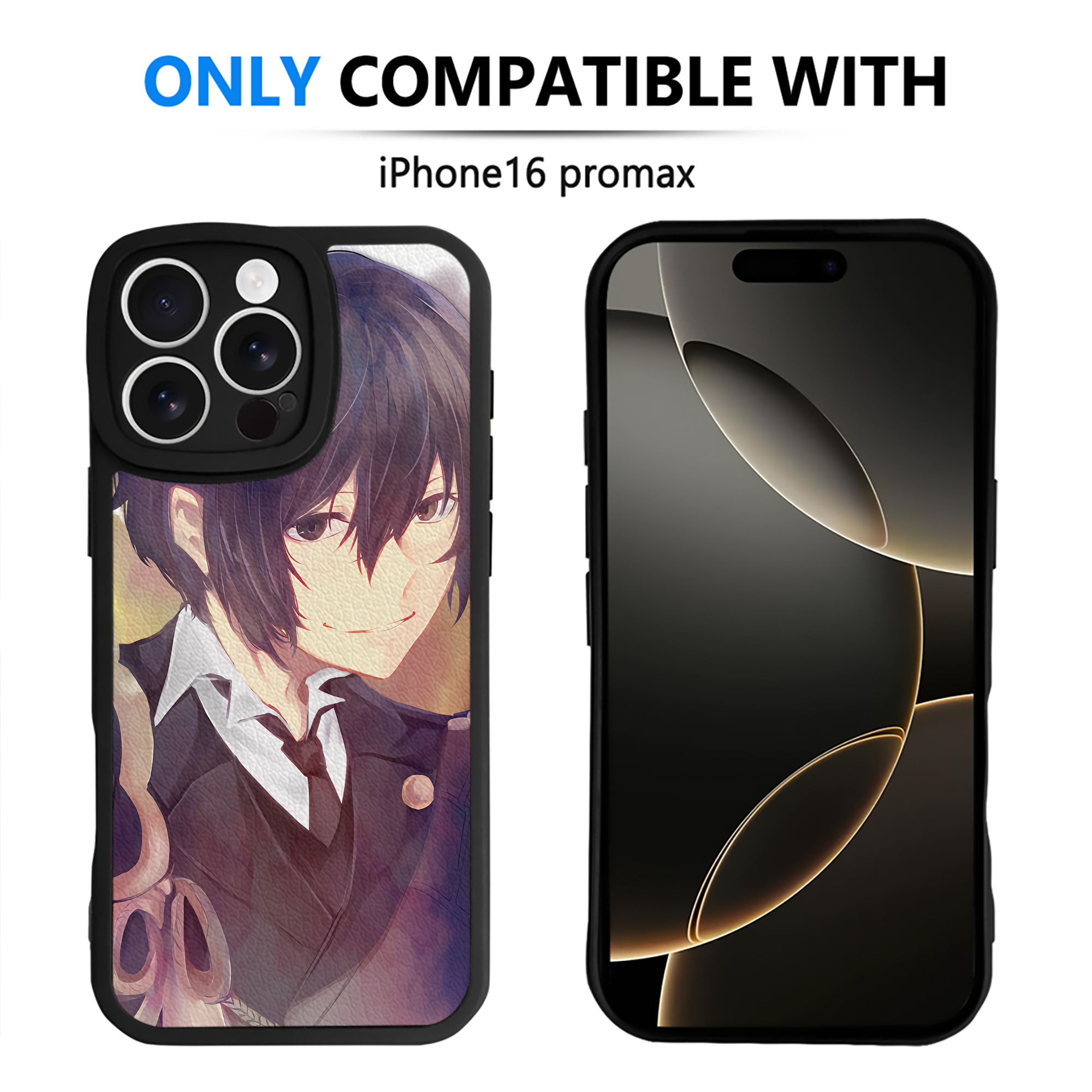 （画像用） 文豪ストレイドッグス Bungo Stray Dogs 【iPhone 16シリーズ対応】シリコンスマホケース（レザー調） 材質：シリコン